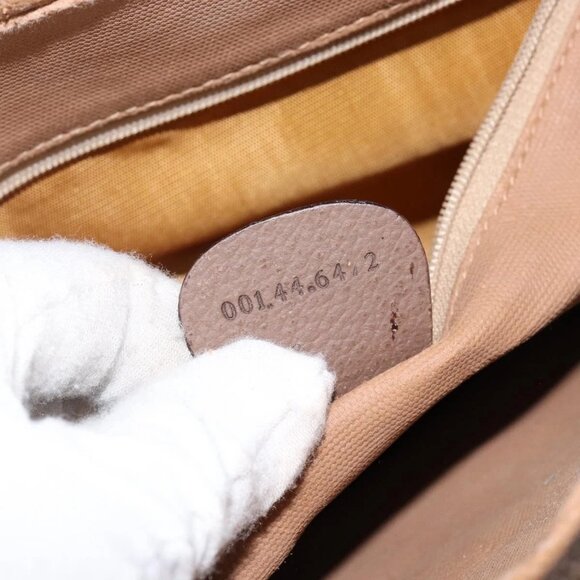 GUCCI GG Supreme Web Sherry Line Shoulder Bag PVC Beige Gold Red Auth bs29489 - Picture 11 of 16